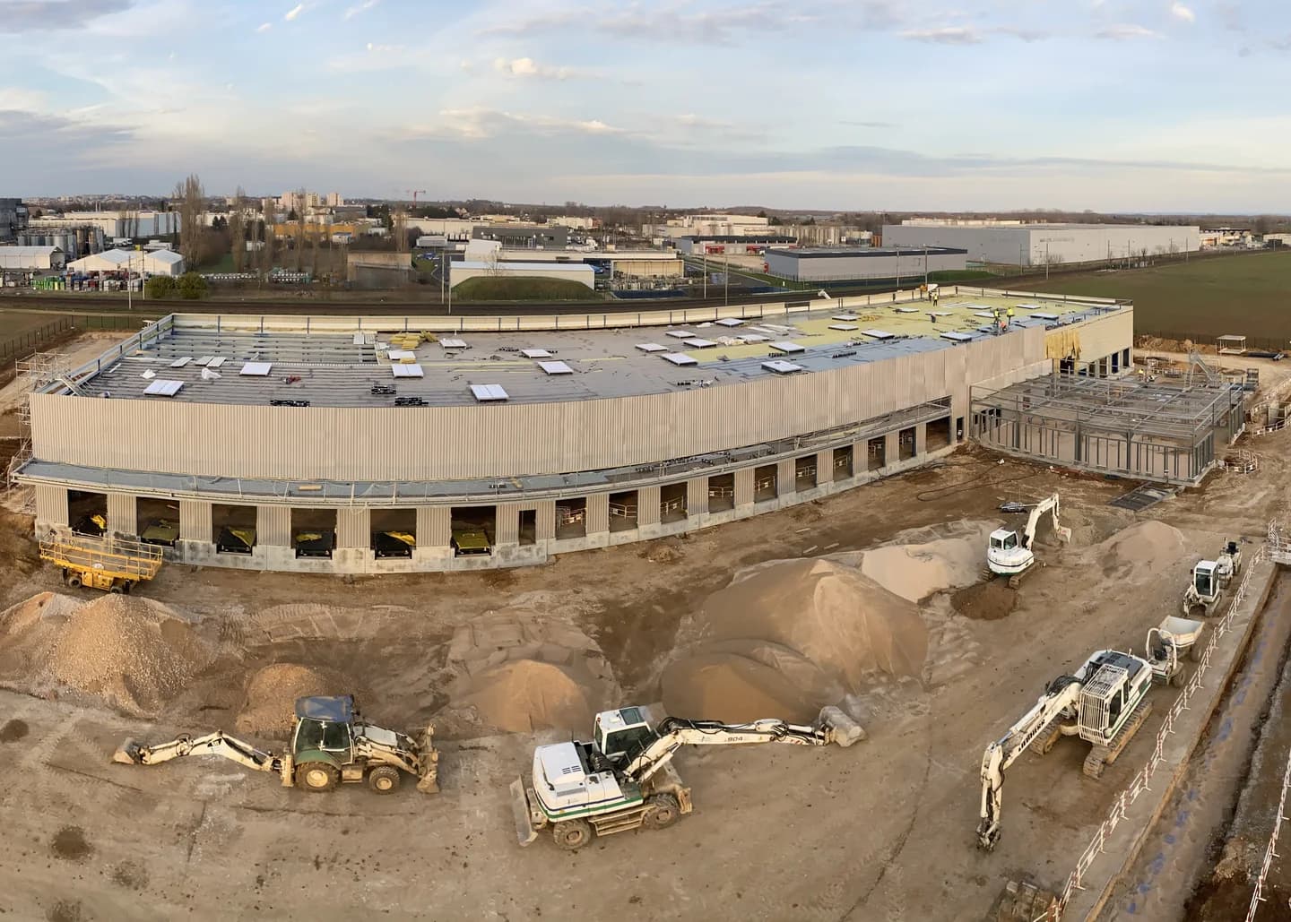 Vue aérienne d’un chantier de construction RT Construction